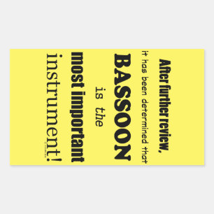 Pegatina Rectangular Rectangular de instrumentos más importante de Bass