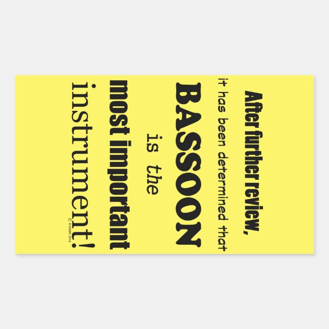 Pegatina Rectangular Rectangular de instrumentos más importante de Bass (Anverso)