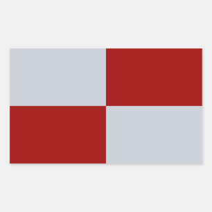 Pegatina Rectangular Rectángulos rojos y grises