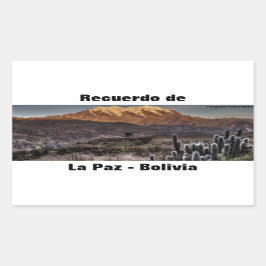 Pegatina Rectangular Recuerdo de la Paz