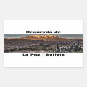 Pegatina Rectangular Recuerdo de la Paz