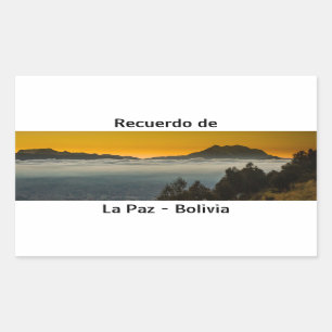 Pegatina Rectangular Recuerdo de la Paz