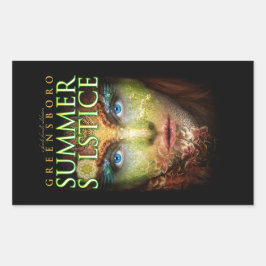 Pegatina Rectangular Recuerdo del Festival de Solsticio de Verano de Gr