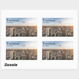 Pegatina Rectangular Recuerdos de Frankfurt Germany