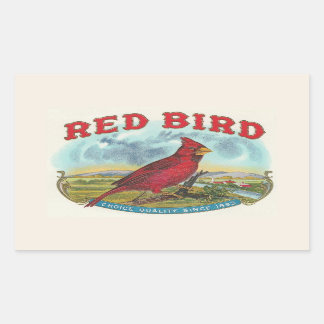 Pegatina Rectangular Red Bird