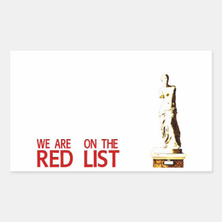 PEGATINA RECTANGULAR RED LIST