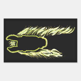 Pegatina Rectangular Reflexiones soleadas de un caballo