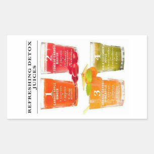 Pegatina Rectangular Refrescar los jugos de descomposición