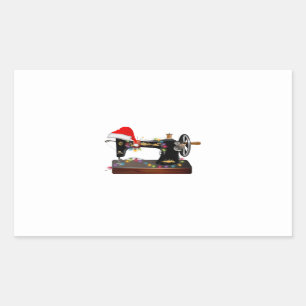 Pegatina Rectangular Regalo de costura Feliz Navidad Swing Lover