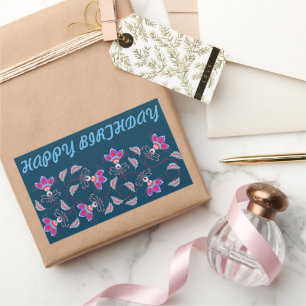 PEGATINA RECTANGULAR REGALO DE CUMPLEAÑOS PARA MAMÁ, PAPÁ, HERMANA, HIJ