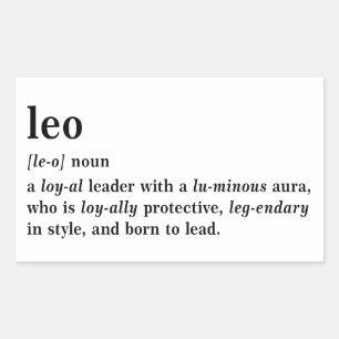 Pegatina Rectangular Regalo de definición estética astrología Leo