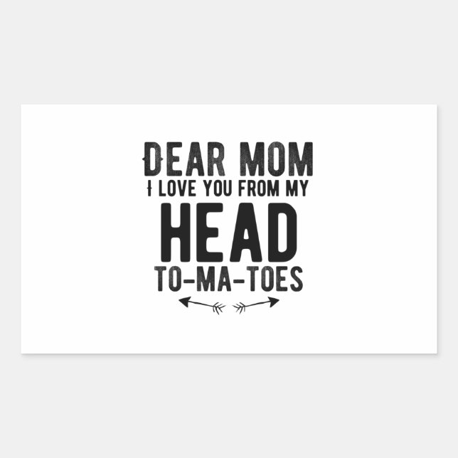 Pegatina Rectangular regalo de Día de la Madre divertido para mamá (Anverso)