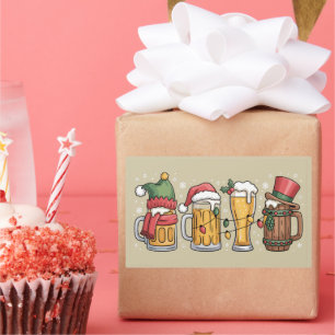 Pegatina Rectangular Regalo de espíritu de fiesta para amante de la cer