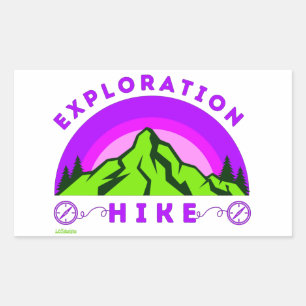 Pegatina Rectangular regalo de excursión para excursionismo