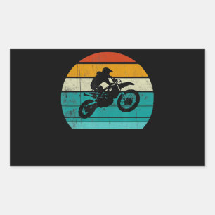 Pegatina Rectangular Regalo De Motocross En Bicicleta Sucia Para Hombre