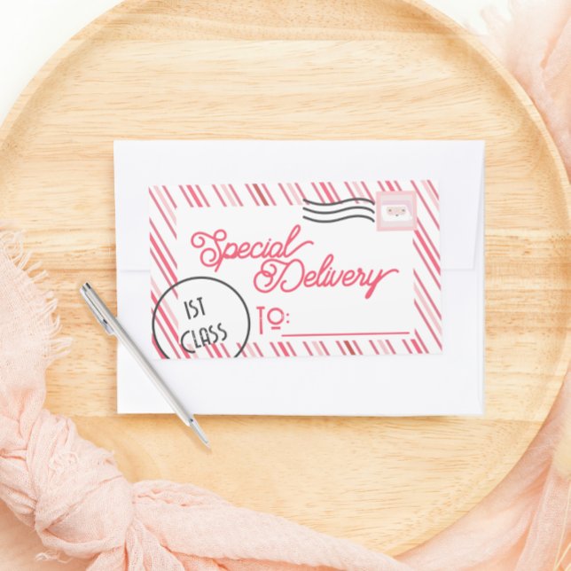 Pegatina Rectangular Regalo de Navidades de entrega especiales festivos (Subido por el creador)