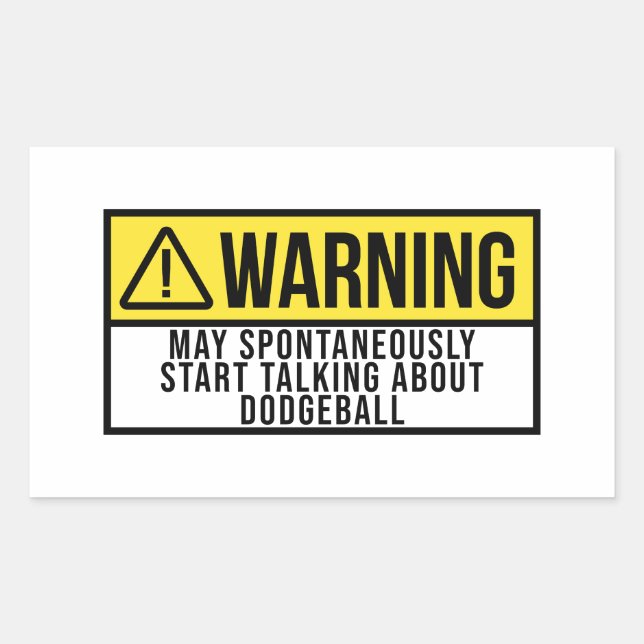 Pegatina Rectangular Regalo Dodgeball - El amante del béisbol (Anverso)