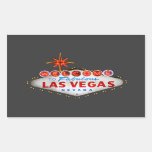Pegatina Rectangular Regalos de Las Vegas