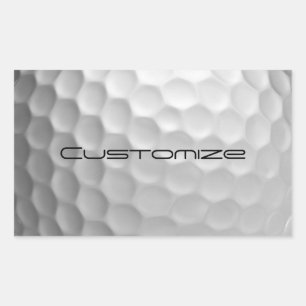 Pegatina Rectangular Regalos de Pelotas de Golf Personalizadas Serie Si