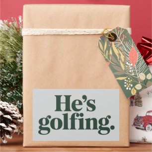 Pegatina Rectangular Regalos divertidos para el marido que juega golf,