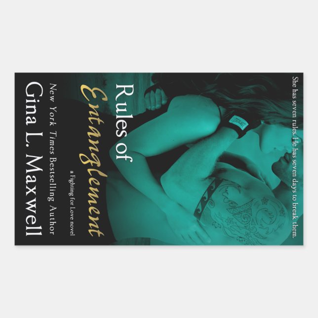 Pegatina Rectangular Reglas de enredo de Gina L. Maxwell (Anverso)