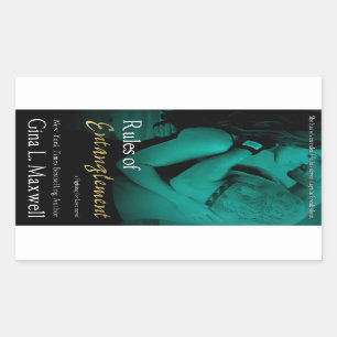 Pegatina Rectangular Reglas de enredo de Gina L. Maxwell