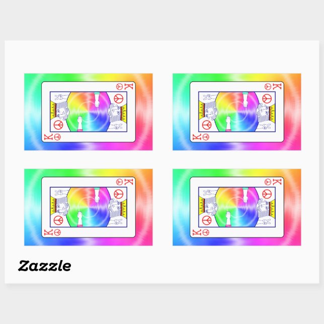 Pegatina Rectangular Reglas de Paz - (Hoja)