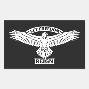 Pegatina Rectangular Reine la Libertad – Emblema del Águila de la Liber