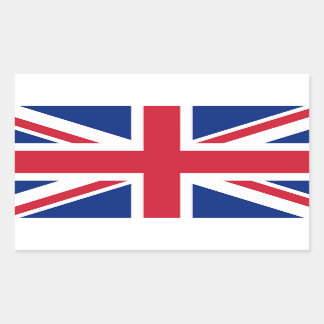 Pegatina Rectangular Reino Unido Bandera del Reino Unido de las colonia