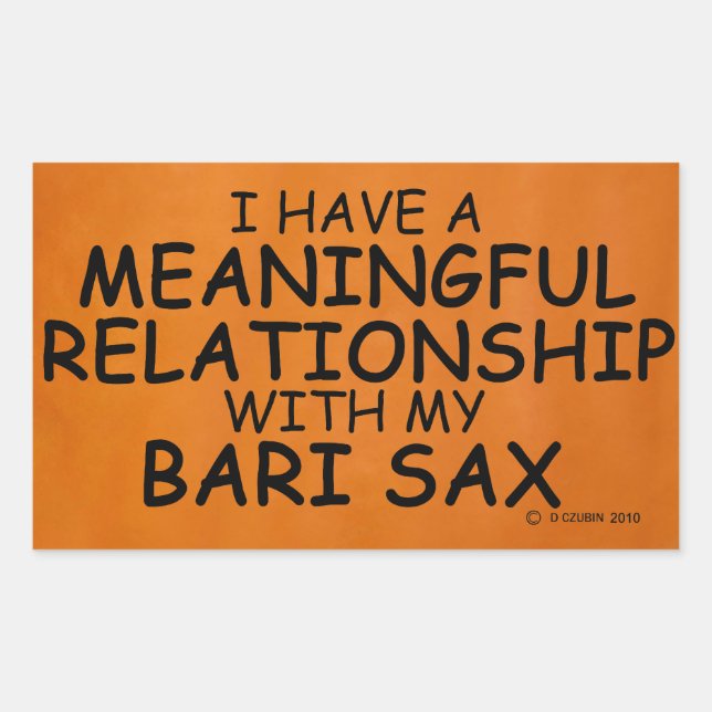 Pegatina Rectangular Relación significativa Bari Sax Rectangular Stick (Anverso)
