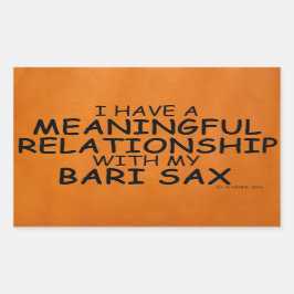 Pegatina Rectangular Relación significativa Bari Sax Rectangular Stick