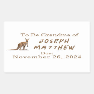 Pegatina Rectangular Relación temática con animales de personalizable