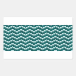 Pegatina Rectangular Relieve metalizado Grabado en relieve verde azulad