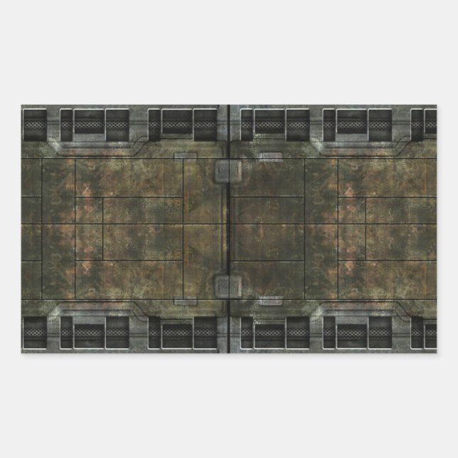 Pegatina Rectangular Rencor metalizado (Anverso)