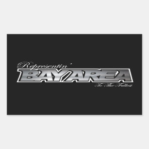 Pegatina Rectangular Representin el área de la bahía