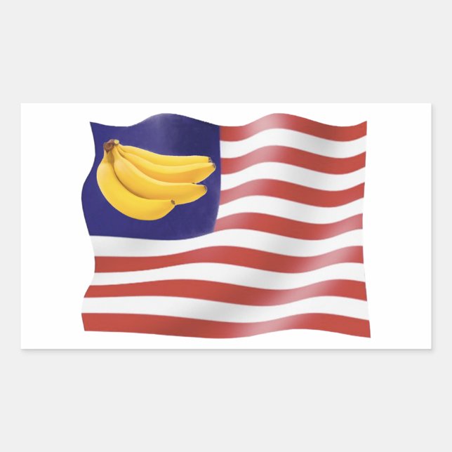 Pegatina Rectangular República Banana (Anverso)