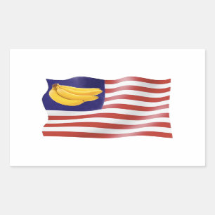 Pegatina Rectangular República Banana