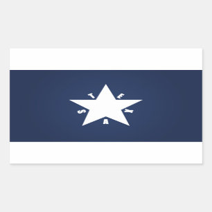 Pegatina Rectangular República de Texas