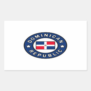 Pegatina Rectangular República Dominicana