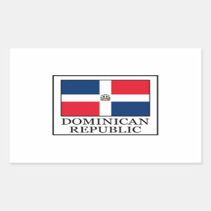 Pegatina Rectangular República Dominicana