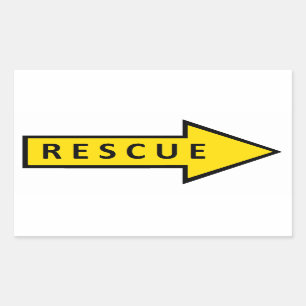 Pegatina Rectangular Rescate R