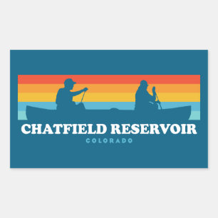 Pegatina Rectangular Reserva de Chatfield Canoe Colorado
