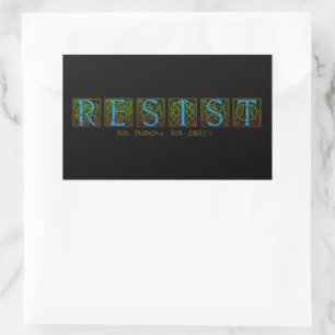 Pegatina Rectangular Resistir