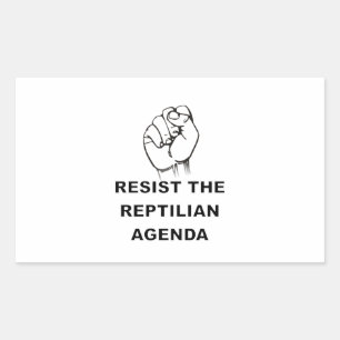 Pegatina Rectangular Resistir la agenda republicana
