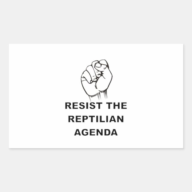 Pegatina Rectangular Resistir la agenda republicana (Anverso)