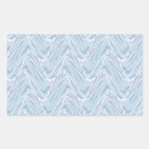 Pegatina Rectangular Resumen de color azul de caramelo de algodón