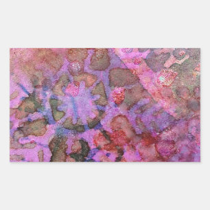 Pegatina Rectangular Resumen de copos de nieve