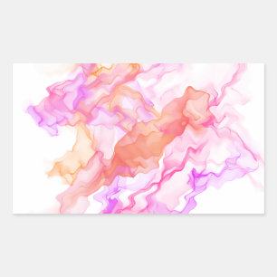 Pegatina Rectangular Resumen de humo fractal