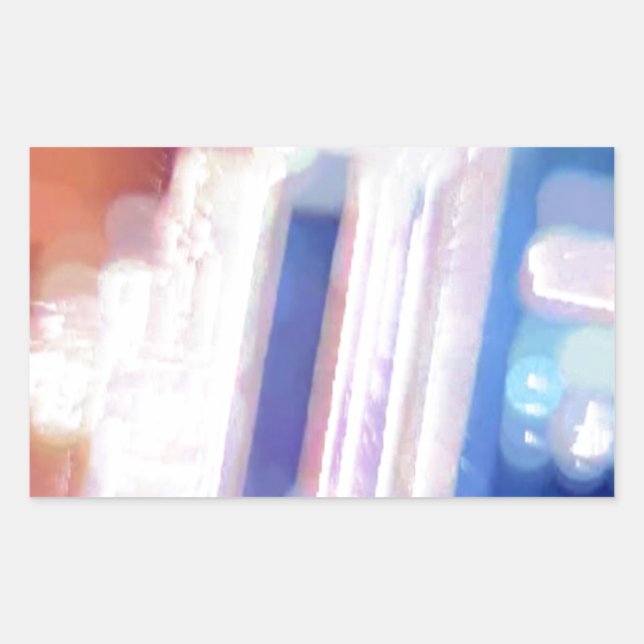 Pegatina Rectangular Resumen de las Luces Blurry City (Anverso)