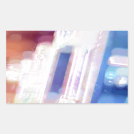 Pegatina Rectangular Resumen de las Luces Blurry City
